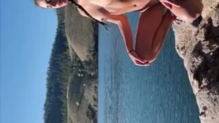 Violet Brandani outdoor tease and getting pounded
