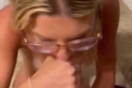 Ambie Bambii Nerdy GF with Glasses Gives Steamy Blowjob in Leaked OnlyFans Video