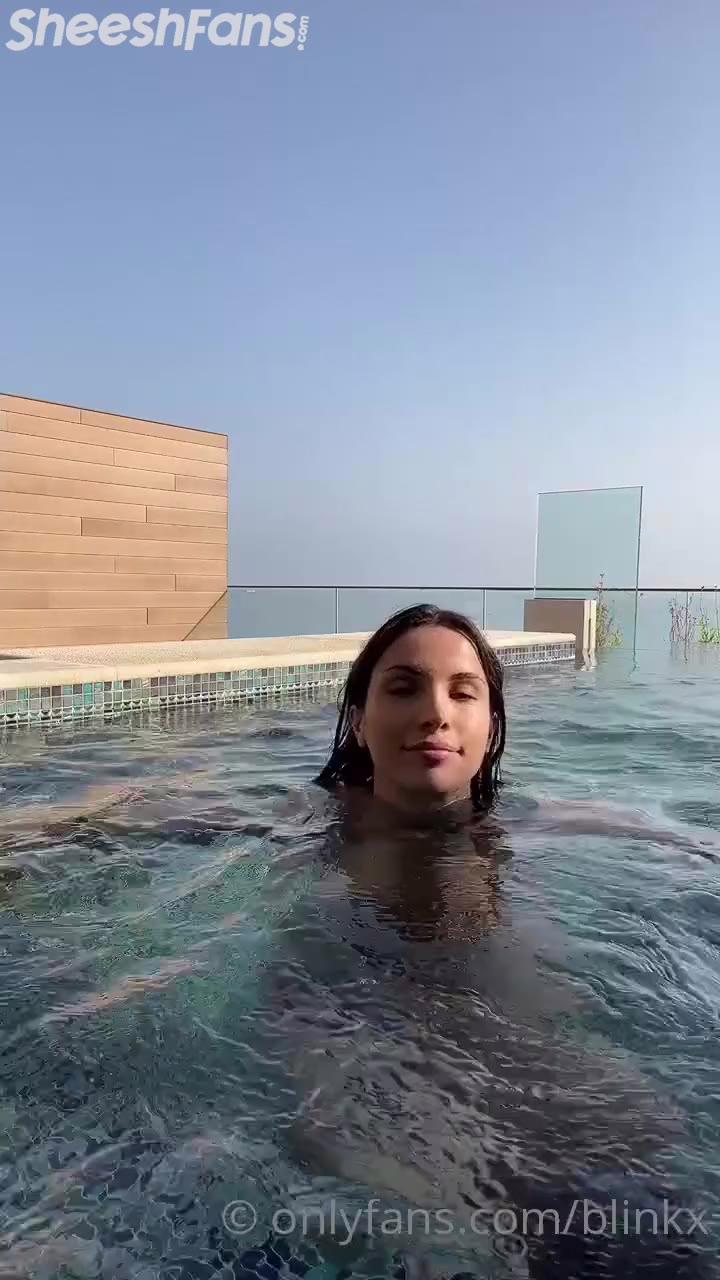 Watch Blinkx masturbating by the pool on a resort