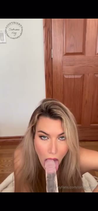 Watch Sabrina Vaz Sucking a Glass Dildo