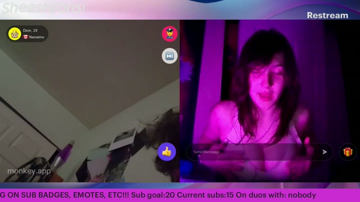 Watch Bbyitssoph Flash Nude Boobs To A Random Stranger From Canada On Monkeyapp