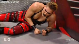 Rhea Ripley WWE Goth Got Nude Nipples Slip On Ring Leak