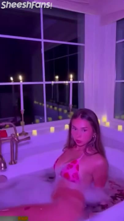 Watch Sophie Raiin Enjoying A Steamy Bubble Bath Session